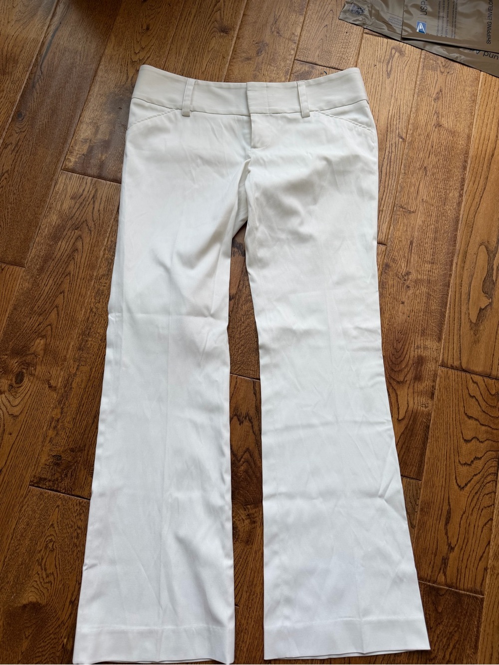 Alice + Olivia Y2K Winter White low rise Pants with pockets 10 perfect condition - Picture 5 of 8